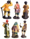 Conjunto de 6 figuras de 12 cm en resina para belén Mondo Presepi