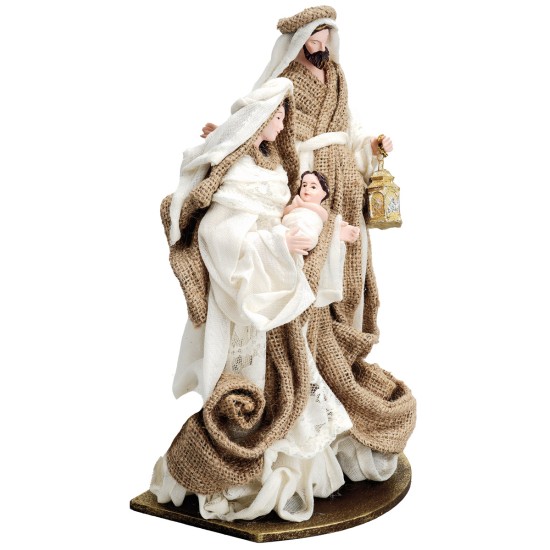 Natività blocco 30 cm in juta per presepe Mondo Presepi
