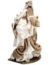 30 cm block nativity in jute