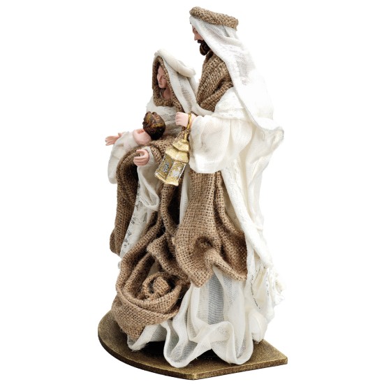 Natività blocco 30 cm in juta per presepe Mondo Presepi