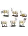 Set of 6 resin sheep for nativity scene series 14-15 cm for nativity scene