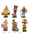 Set 6 figure serie 10 cm per presepe Mondo Presepi