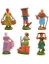 Set 6 figure serie 10 cm per presepe Mondo Presepi