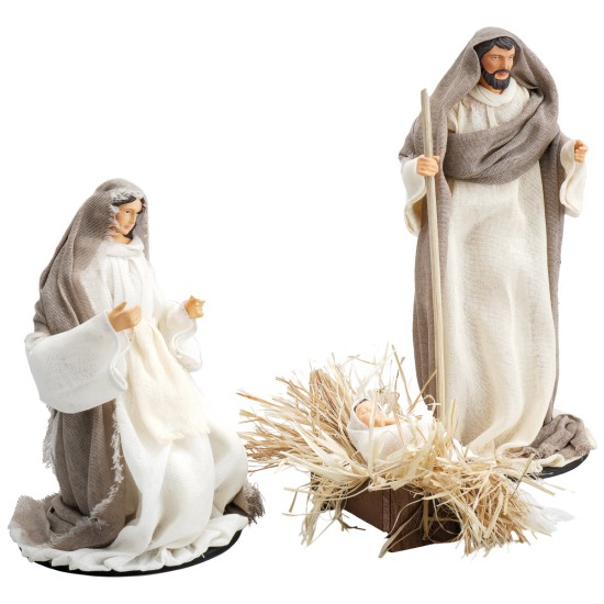 Natività serie 27 cm in juta per presepe Mondo Presepi