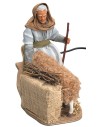 Woman with sheep series 30 cm with double movement for nativity scene