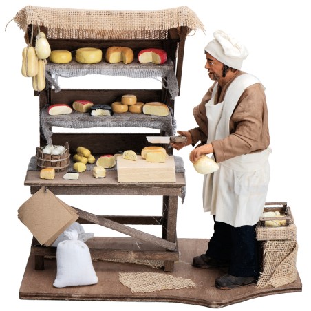 Venditore di formaggi serie 30 cm in movimento per presepe