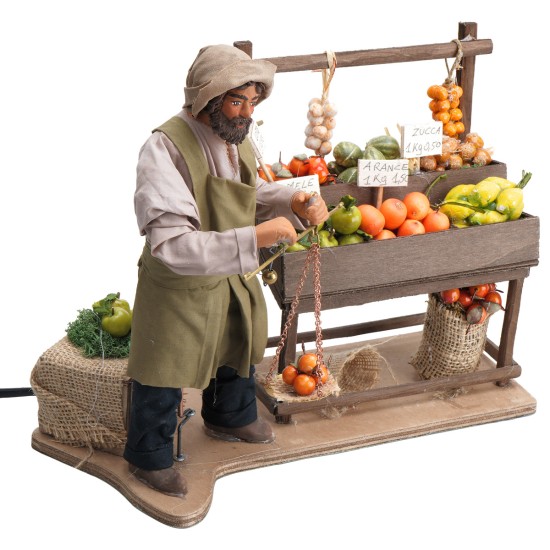 Greengrocer series 25 cm in motion for nativity scene Mondo Presepi