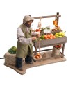 Fruttivendolo serie 25 cm in movimento per presepe Mondo Presepi