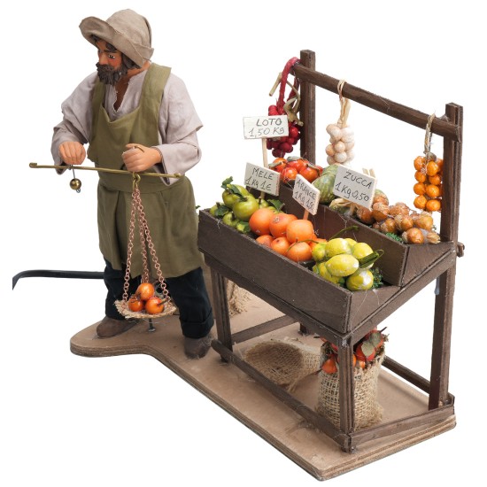 Greengrocer series 25 cm in motion for nativity scene Mondo Presepi