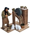 Hombre con molino de aceitunas serie 25 cm en movimiento
