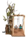Due bimbi sull'altalena serie 10 cm con doppio movimento per