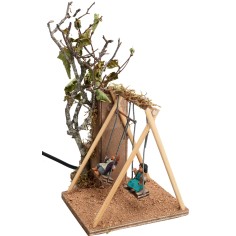 Two children on the swing series 10 cm with double movement for 2