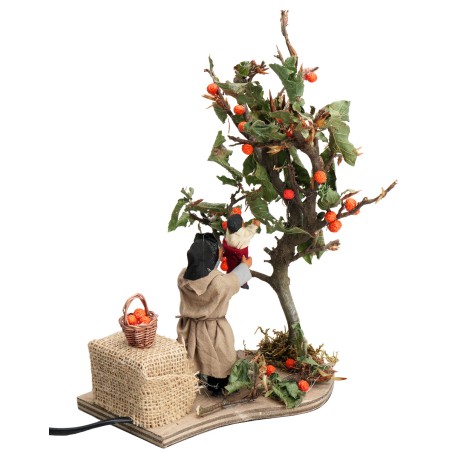 Hombre con niño recogiendo fruta serie 10 cm en movimiento