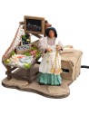 Pescivendola serie 12 cm in movimento per presepe Mondo Presepi
