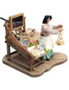 Pescivendola serie 12 cm in movimento per presepe Mondo Presepi