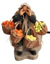 Saleswoman with fruit baskets series 12 cm in movement