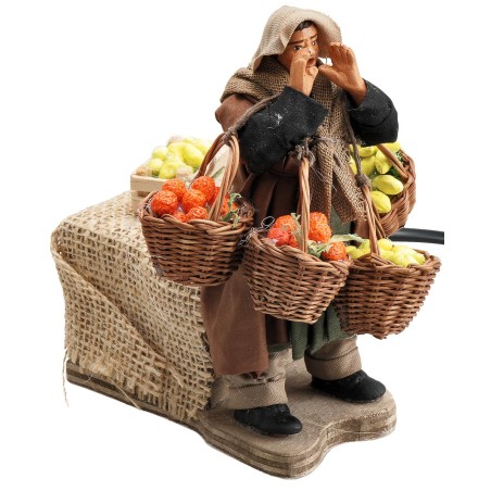Venditrice con cesti di frutta serie 12 cm in movimento per