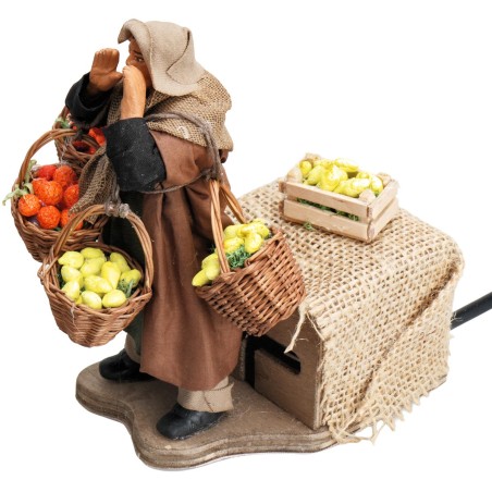Saleswoman with fruit baskets series 12 cm in movement