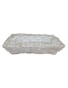Cesto rettangolare in vimini bianco cm 50x34x11 h
