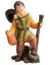 Viandante con bastone in resina 8 cm per presepe Mondo Presepi