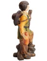 Viandante con bastone in resina 8 cm per presepe Mondo Presepi