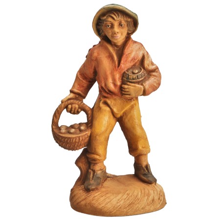 Campesino con frutas y verduras serie de 6 cm en pvc lux para