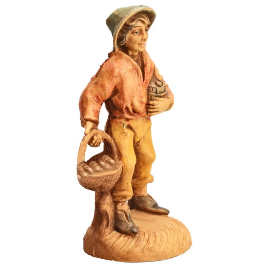 Campesino con frutas y verduras serie de 6 cm en pvc lux para