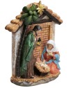 Natividad bloque con cabaña en resina cm 9x4x13,5 h