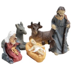 Mini Nativity 5 figures in resin 3 cm for Mondo nativity scene 2