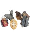 Mini Natividad 5 figuras en resina 3 cm