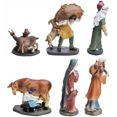 Set 6 mestieri in resina serie 9 cm per presepe Mondo Presepi 2