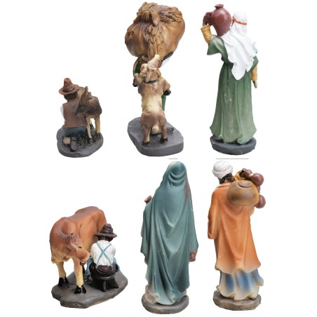 Set of 6 resin figures series 12 cm for nativity scene Mondo Presepi