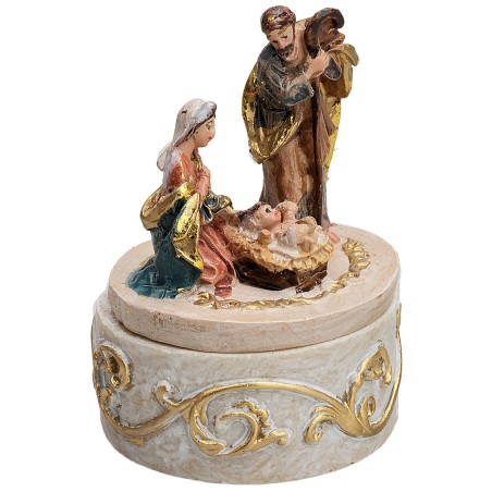 Estuche Natividad en resina 4 cm para belén Mundo Pesebres