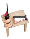 Banchetto del pesce cm 7x5x11,5 h per presepe Mondo Presepi