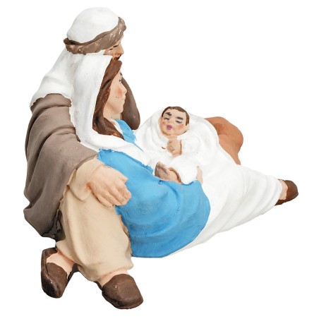 copy of Nativity block with resin hut cm 9x4x13.5 h for