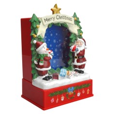 Scenario cielo stellato Babbo natale funzionante a batterie cm 2