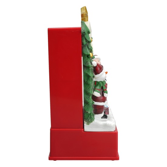 Copia de Escenario navideño con tienda de árboles y trineo de