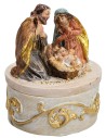 Cofre Natividad arrodillada serie 4 cm en resina