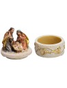 Cofre Natividad arrodillada serie 4 cm en resina