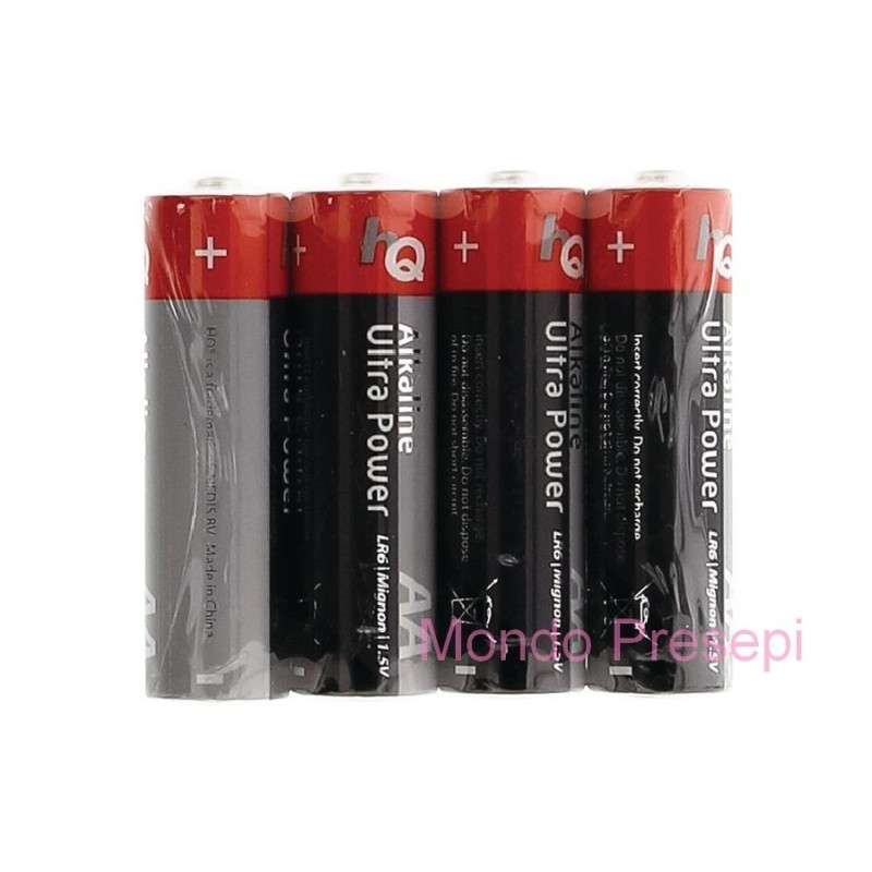 4 Batterie stilo alkaline AA 1,5v. ultra Power Mondo Presepi