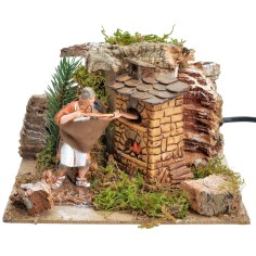 Baker series 10 cm moving - Moving nativity shepherds