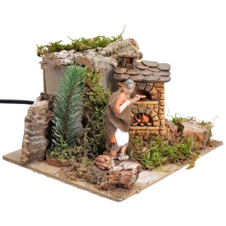 Baker series 10 cm moving - Moving nativity shepherds