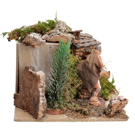 Baker series 10 cm moving - Moving nativity shepherds