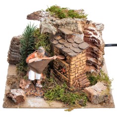 Baker series 10 cm moving - Moving nativity shepherds 2