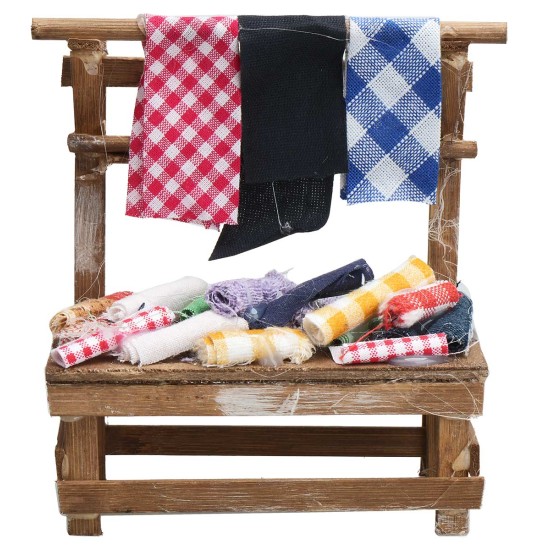 Stand with fabrics cm 12.5x6x13 h for nativity scene Mondo Presepi