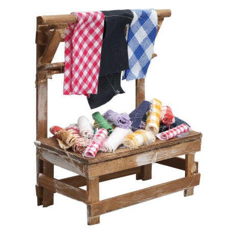 Stand with fabrics cm 12.5x6x13 h for nativity scene Mondo Presepi