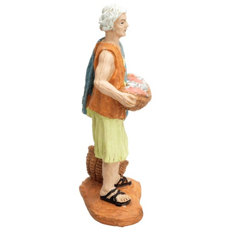 Fish seller with basket 9 cm Oliver for Mondo nativity scene