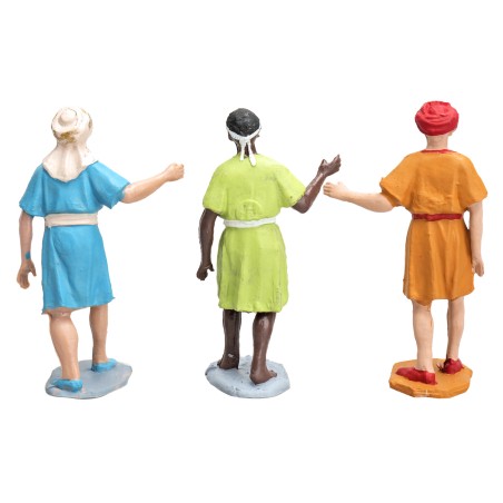 Set of three 8 cm series Oliver figurines for Nativity scene Mondo Presepi