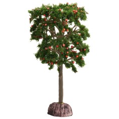 Red apple tree 15 cm for nativity scene Mondo Presepi
