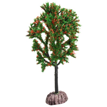 Green tree with red blossoms 15 cm for nativity scene Mondo Presepi